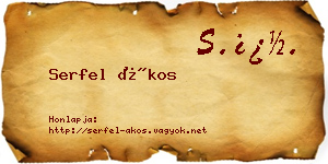 Serfel Ákos névjegykártya